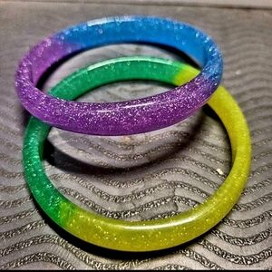 Set of 2 Youth Glitter Resin Bracelets from The Children's Place